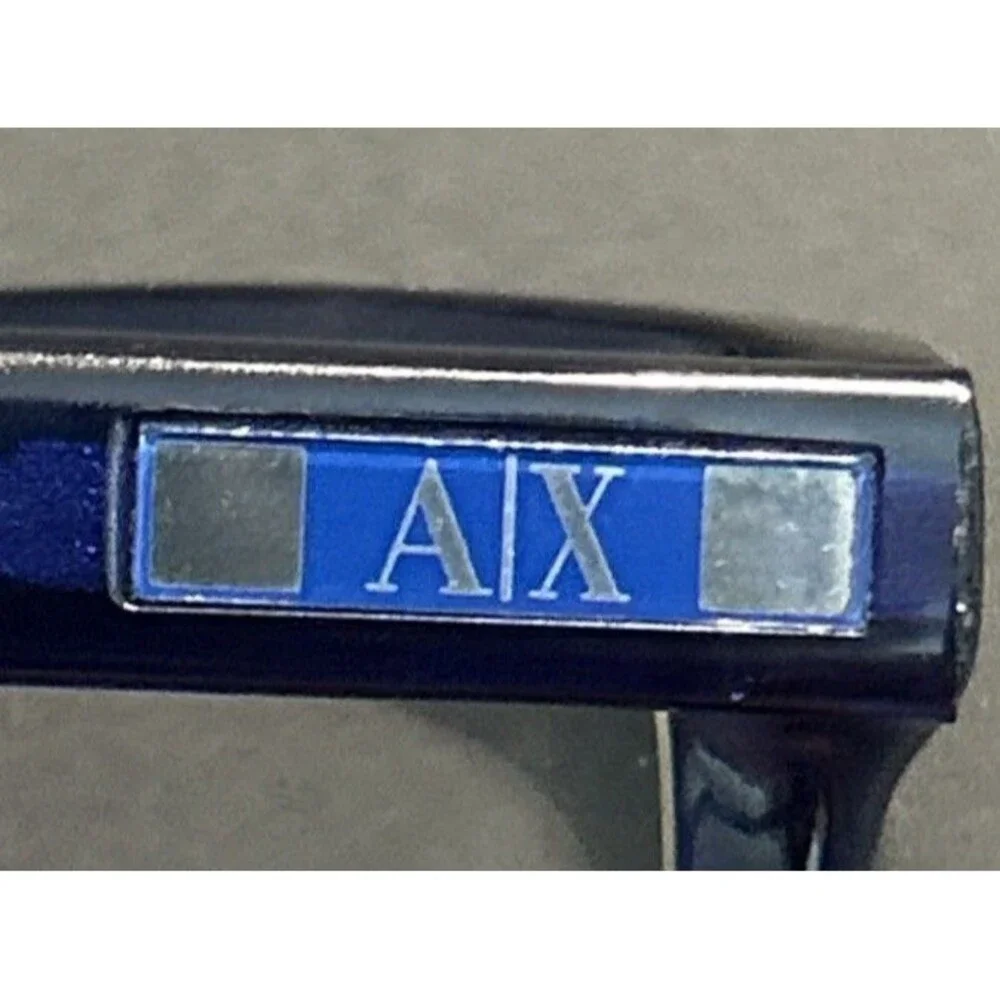 Armani Exchange Shiny Transparent Blue Eyeglass Frames Case Cloth 53-17-145